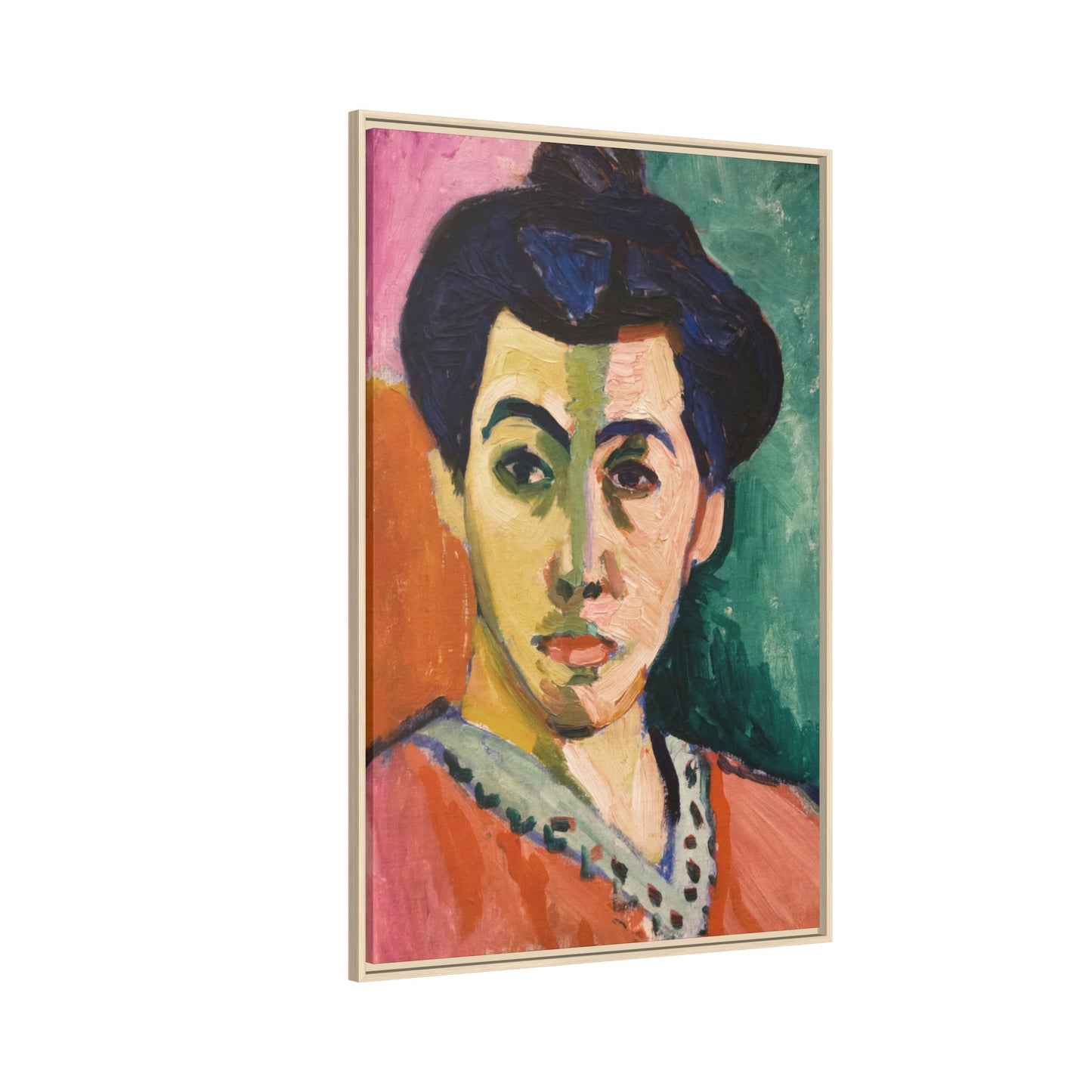 Matisse, Henri - The Green Stripe (1905) - Matte Canvas, Framed