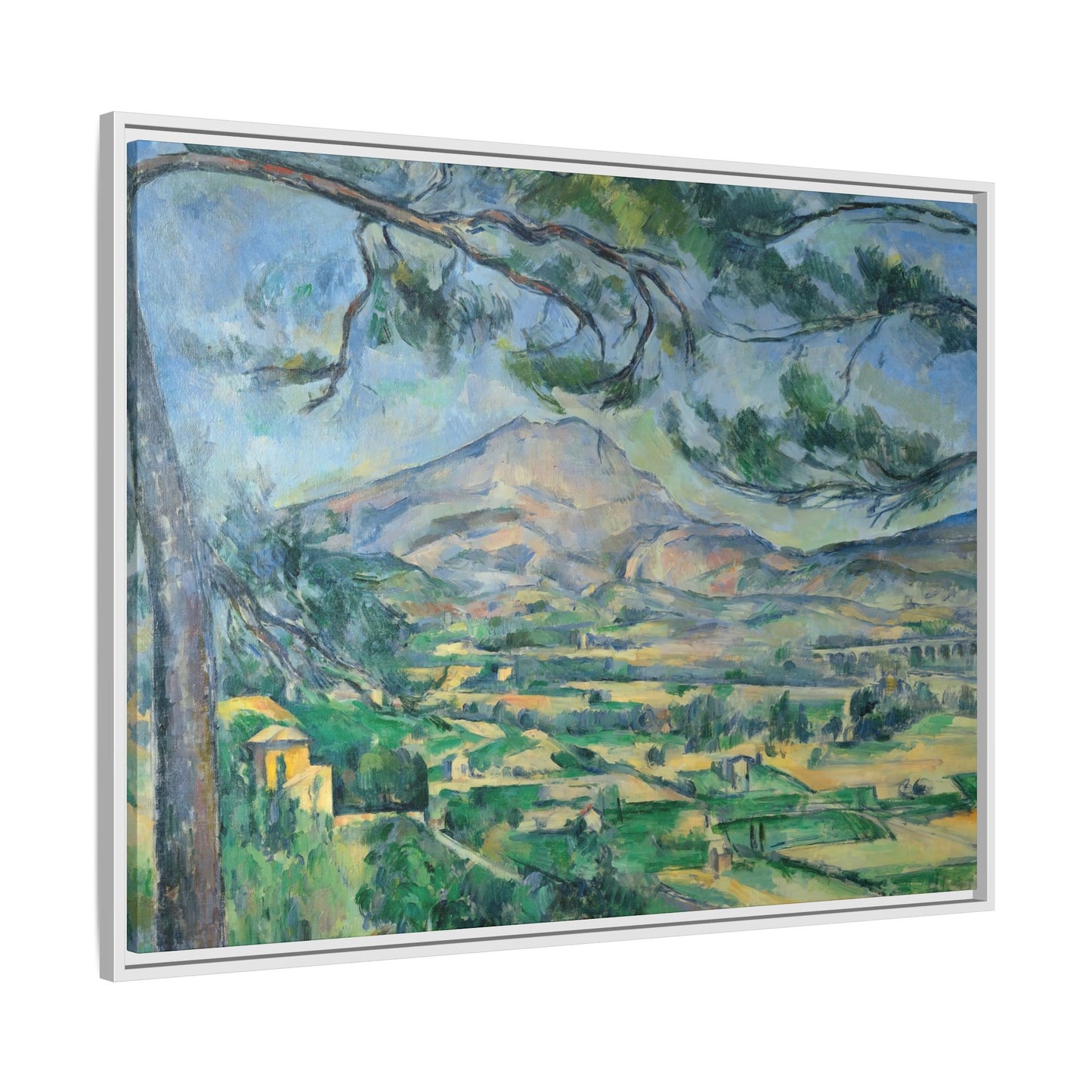 Cézanne, Paul - Mont Sainte-Victoire with Large Pine (1887) - Matte Canvas, Framed