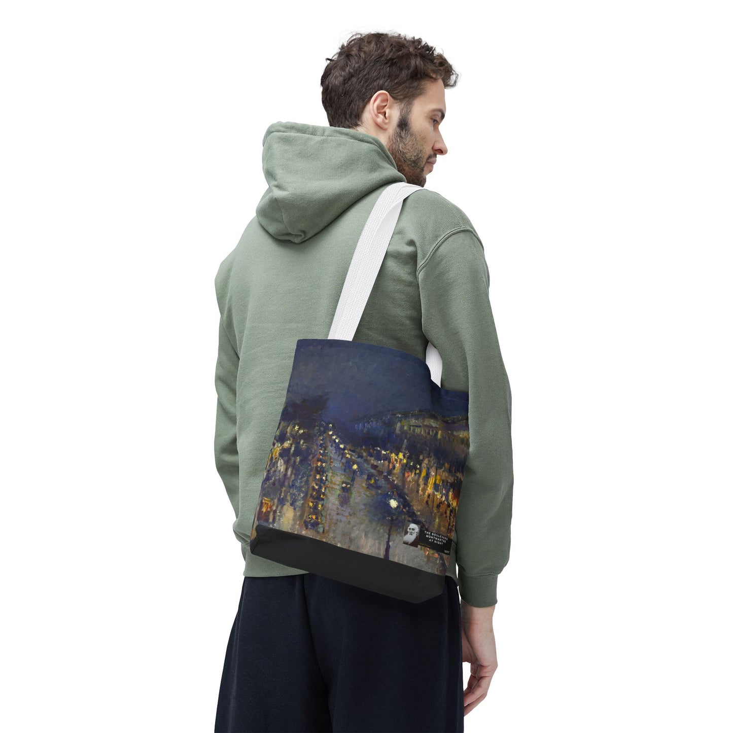 Pissarro, Camille - The Boulevard Montmartre At Night (1897) - Tote Bag
