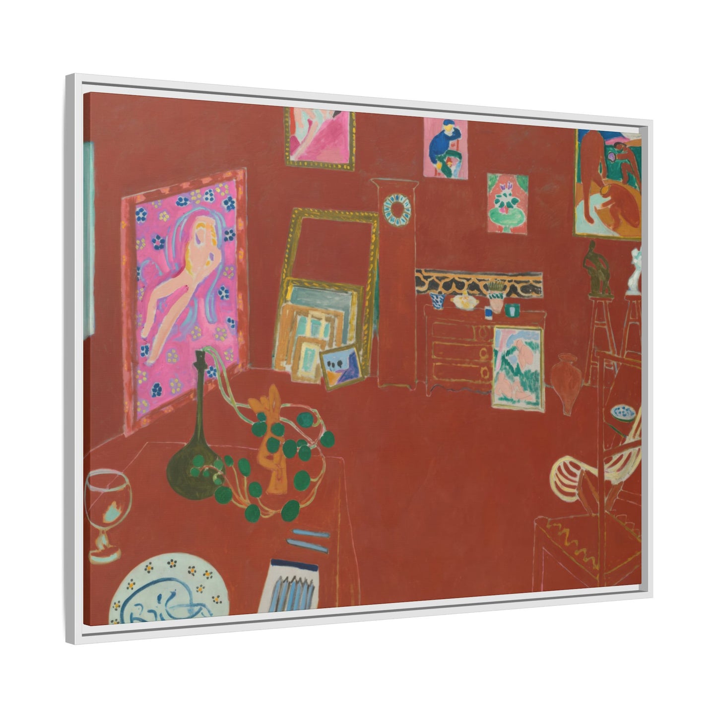 Matisse, Henri - The Red Studio (1911) - Matte Canvas, Framed