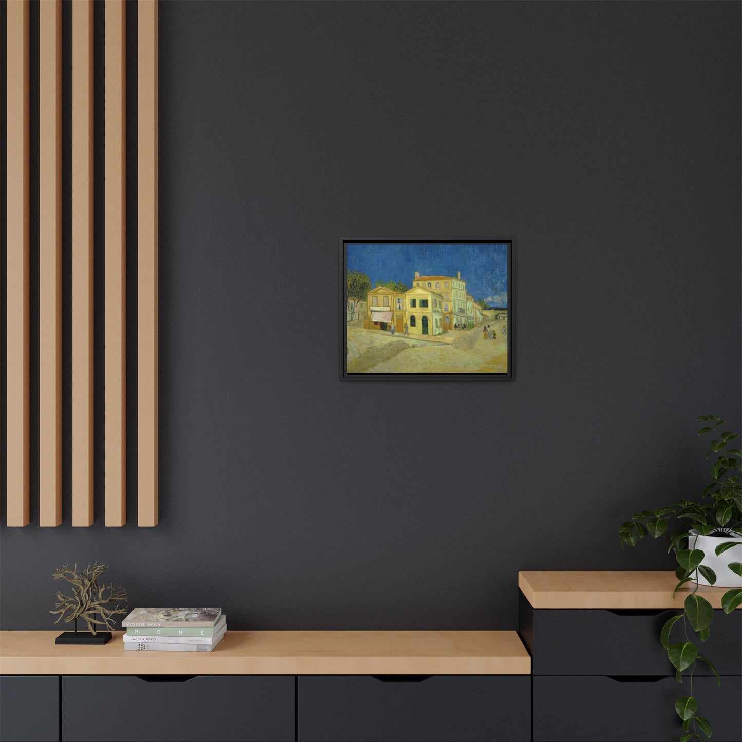 Van Gogh, Vincent - The Yellow House (1888) - Matte Canvas, Framed