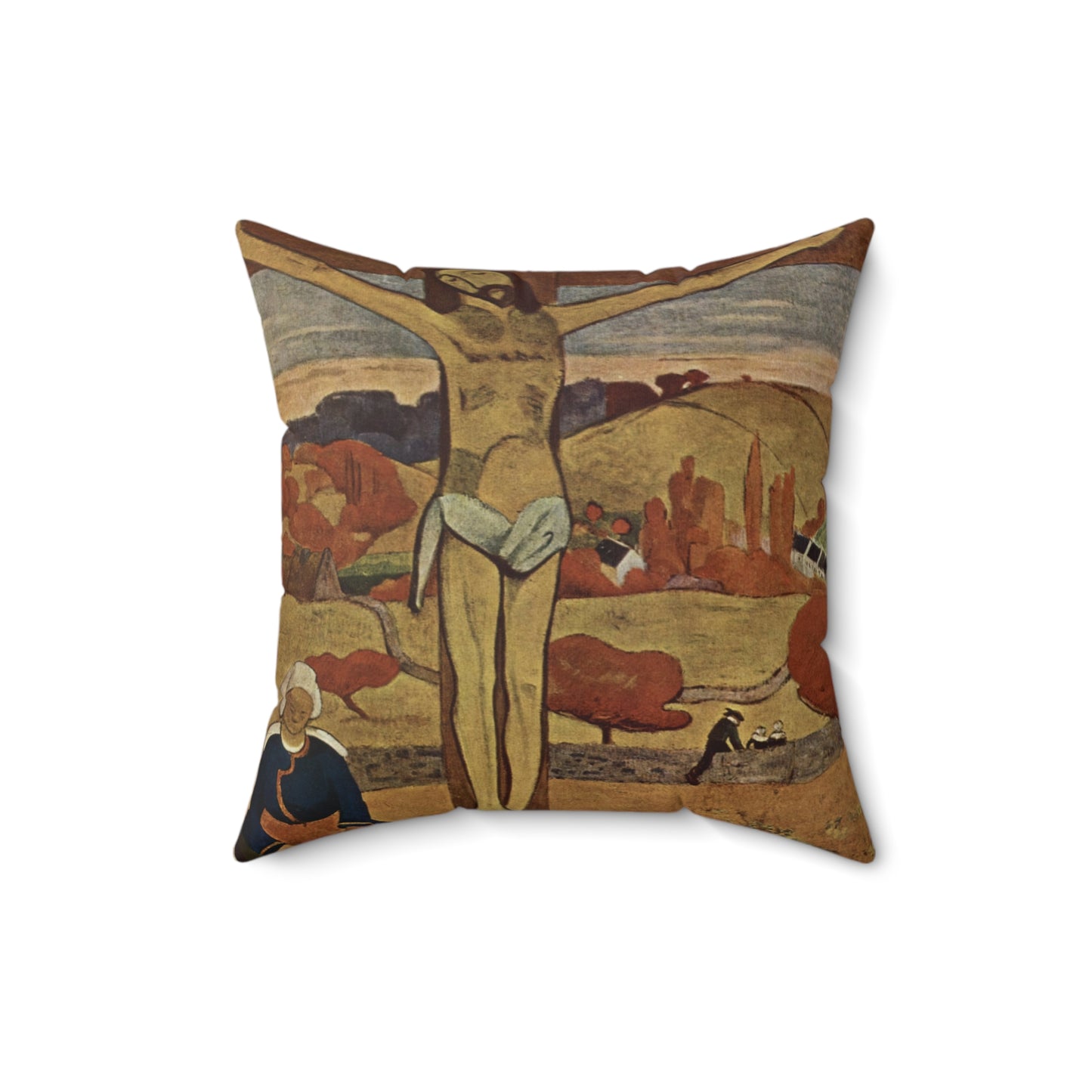 Gauguin, Paul - The Yellow Christ (1889) - Suede Square Pillow