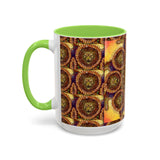Lion Summer Mandala - Colorful Accent Mugs