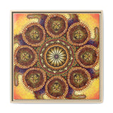 Lion Summer Mandala - Framed Canvas