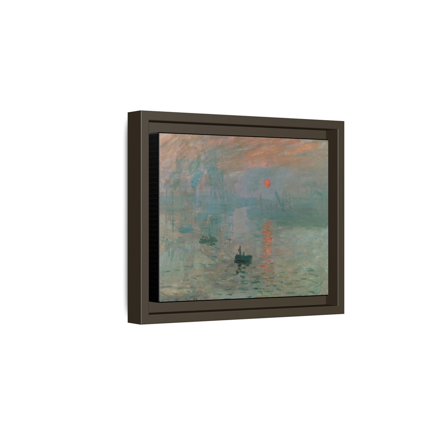 Monet, Claude - Impression, Sunrise (1872) - Matte Canvas, Framed