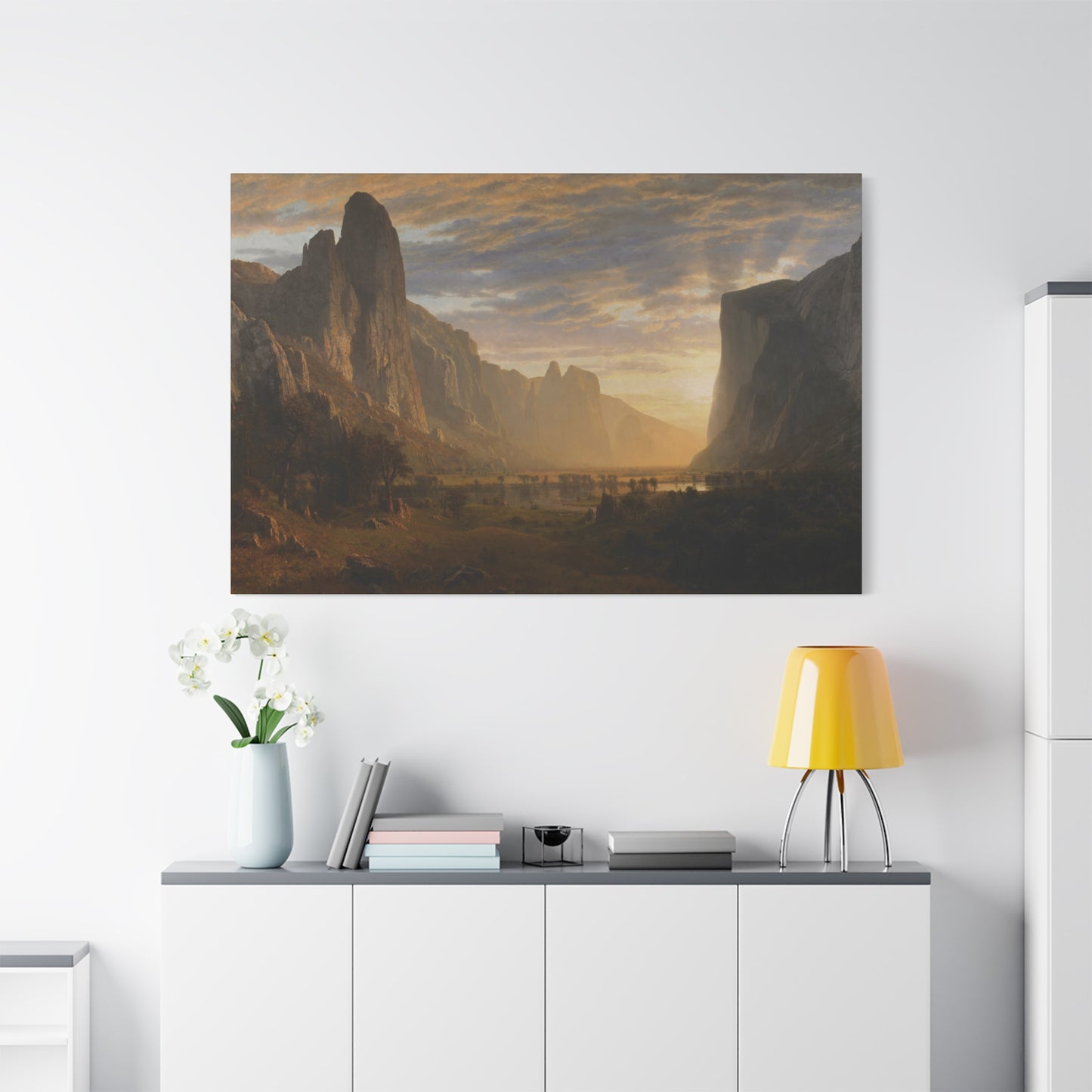 Bierstadt, Albert - Looking Down Yosemite Valley (1865) - Canvas Block, unframed