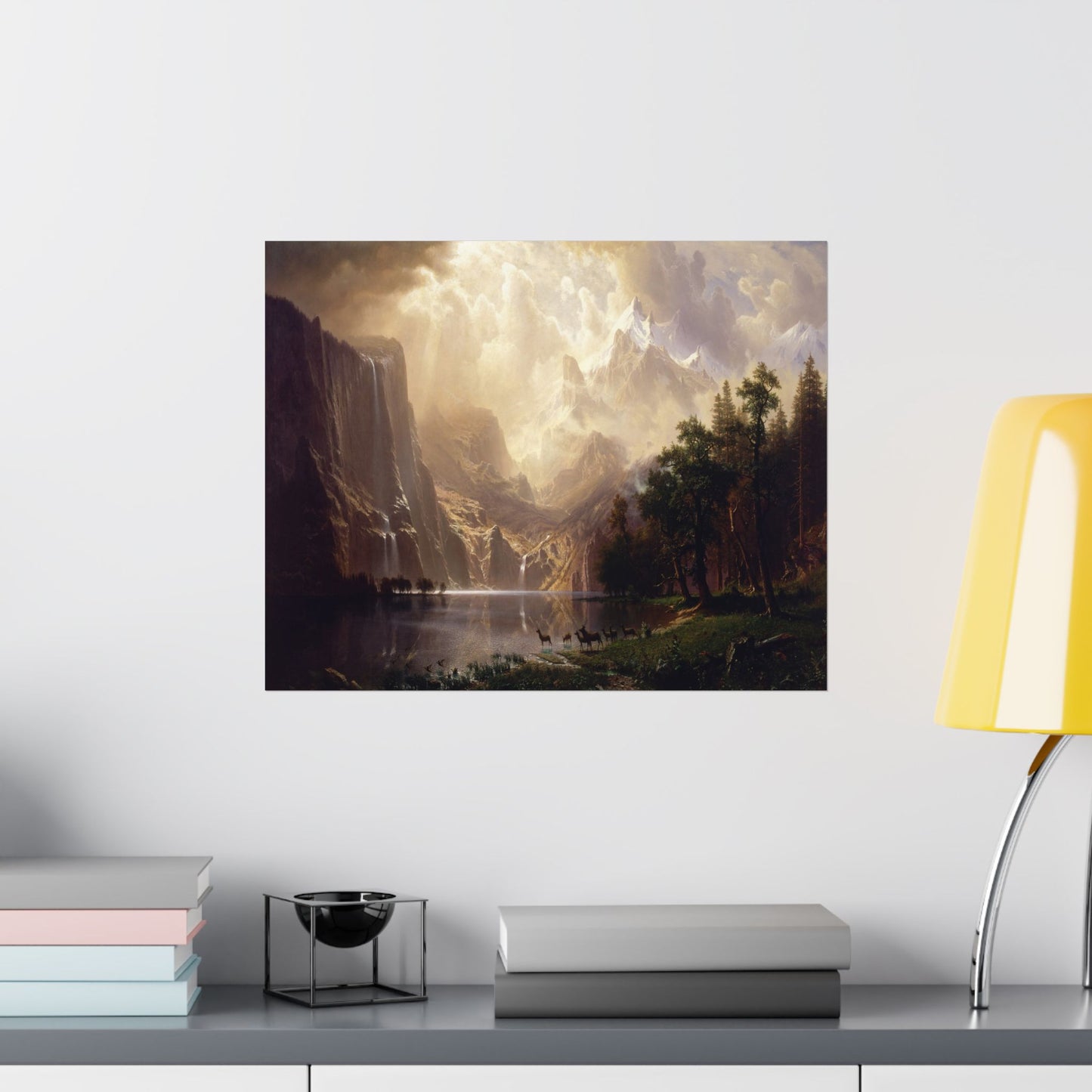 Bierstadt, Albert - Among the Sierra Nevada, California (1868) - Satin Posters