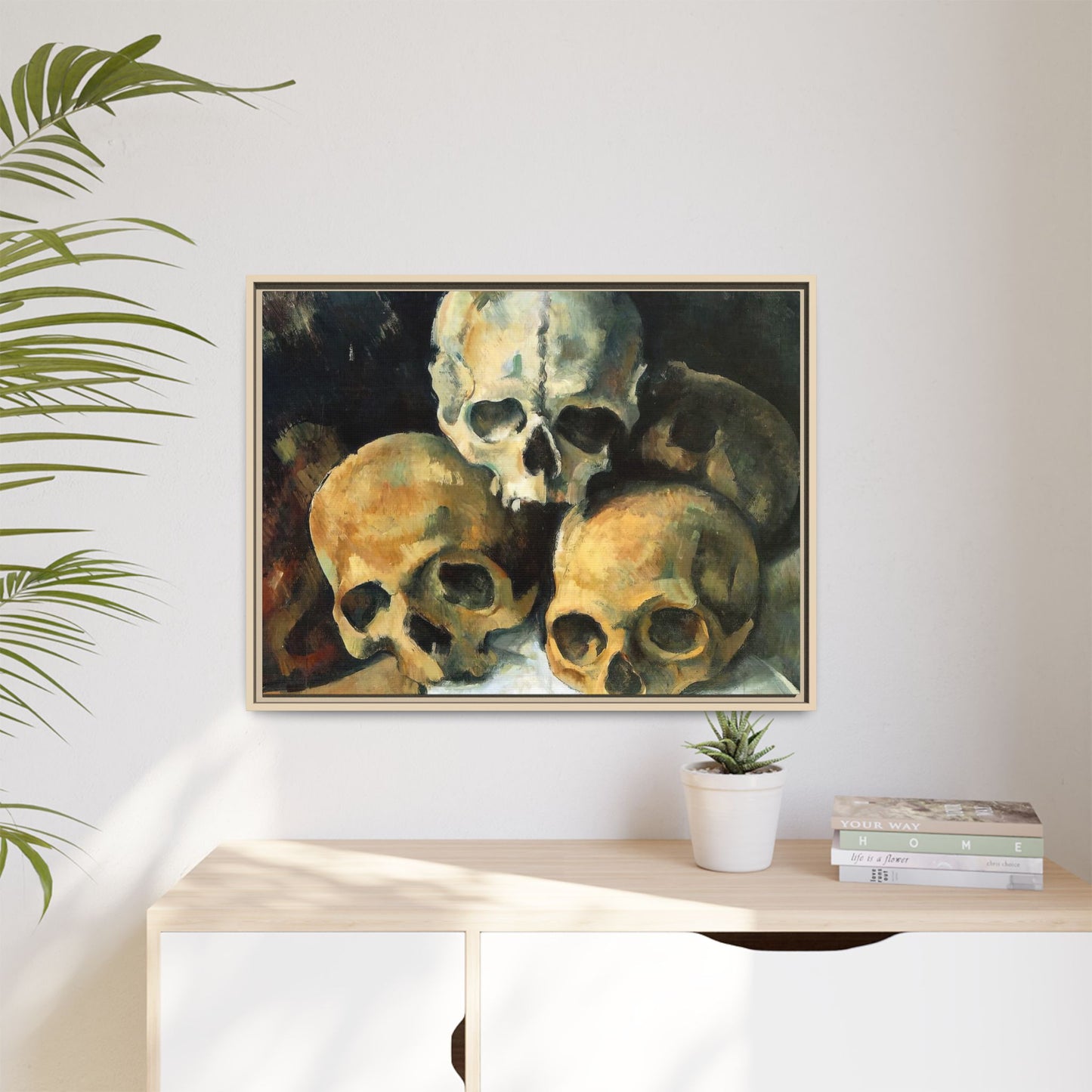 Cézanne, Paul - Pyramid of Skulls (1901) - Matte Canvas, Framed