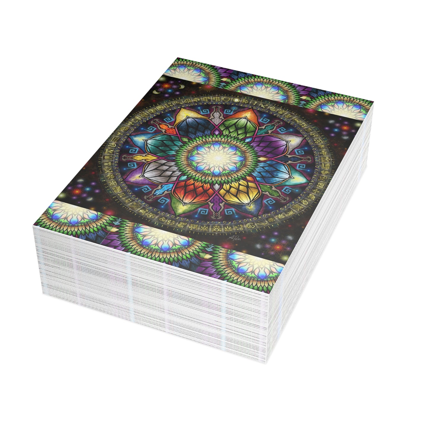 Pacio, Adam - Mystic Jewel Mandala - Postcard Bundles with Envelopes Included