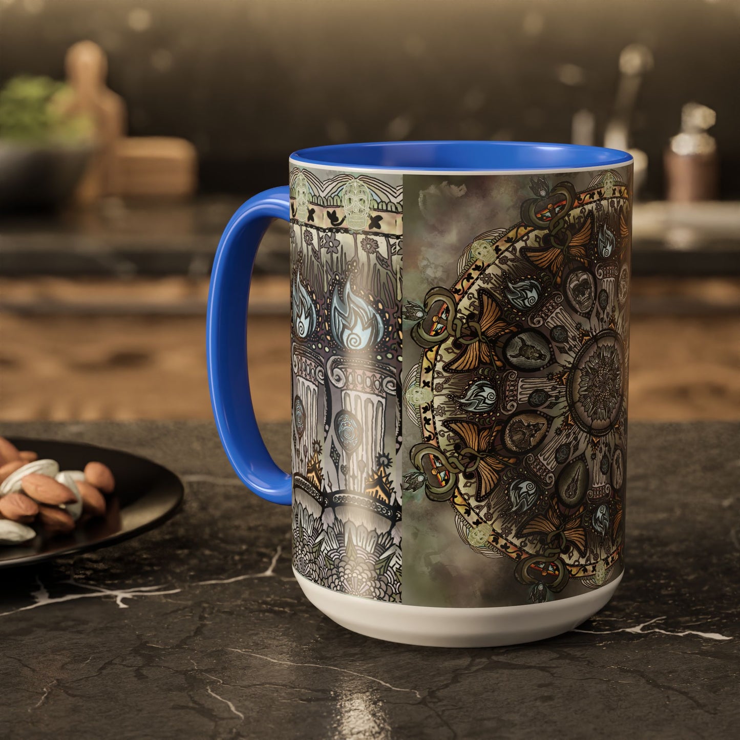 Pacio, Adam - Memento Mori Mandala - Colorful Accent Mugs