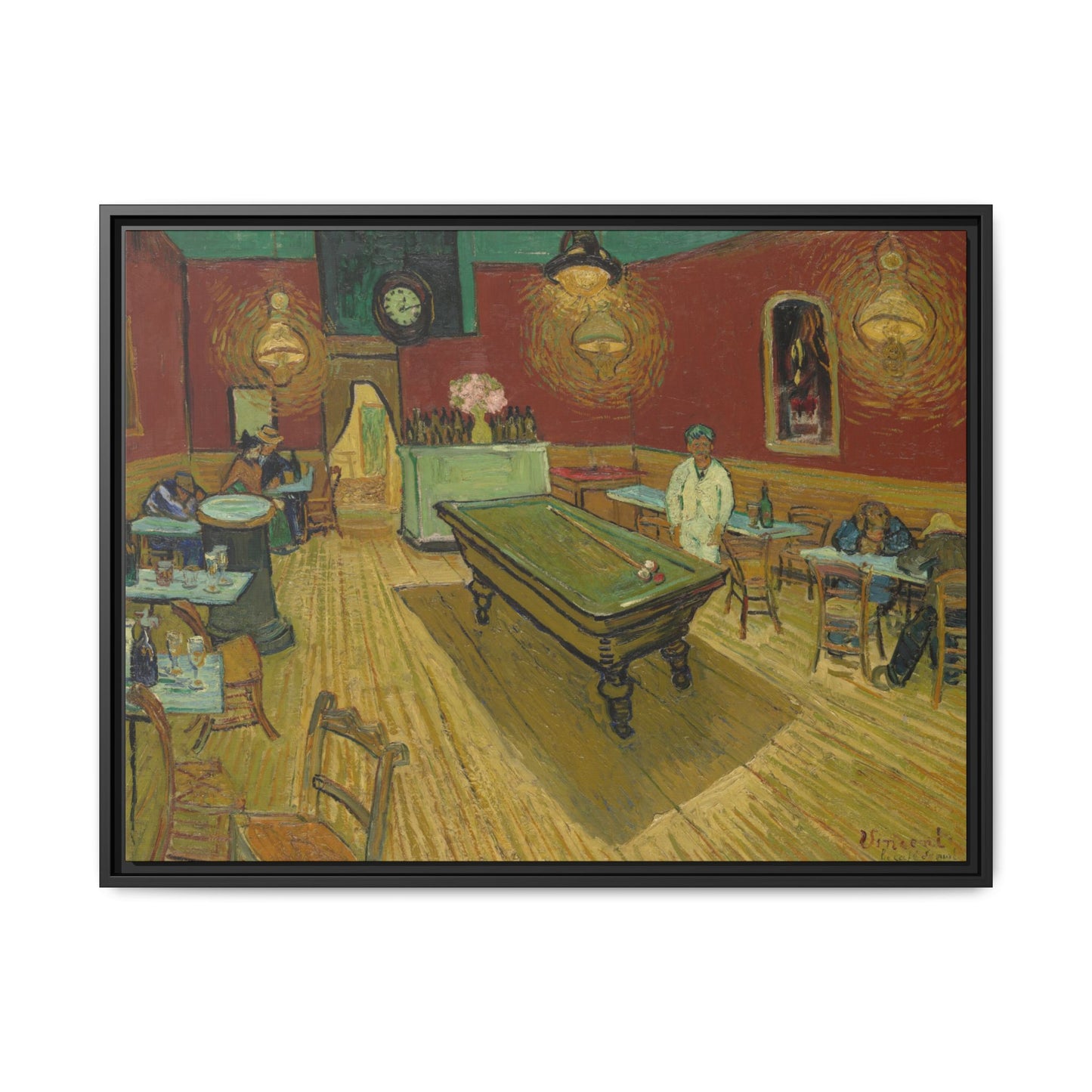 Van Gogh, Vincent - The Night Cafe (1888) - Matte Canvas, Framed