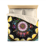 Obsidian Grandmothers Mandala - Microfiber Duvet Cover