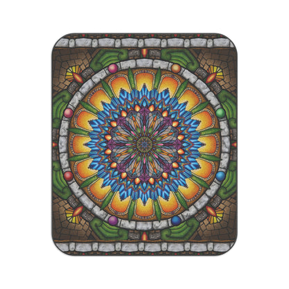 Emerald Arrows Mandala - Picnic Blanket