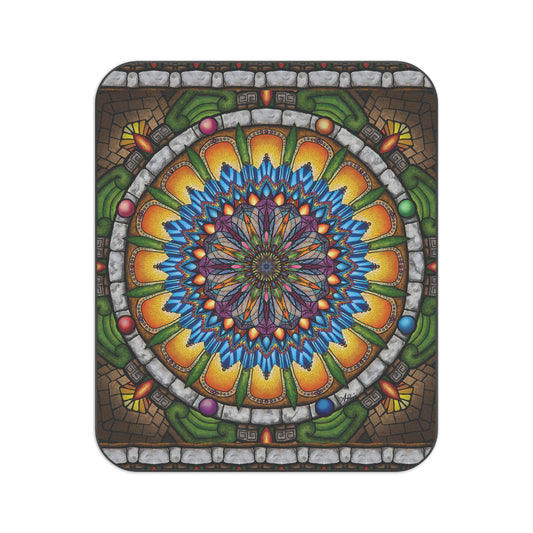 Emerald Arrows Mandala - Picnic Blanket