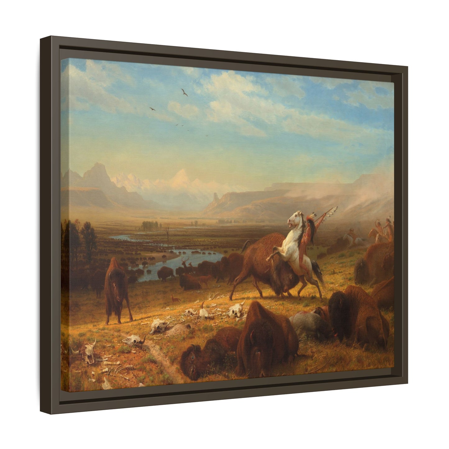 Bierstadt, Albert - The Last of the Buffalo  (1888) - Matte Canvas, Framed