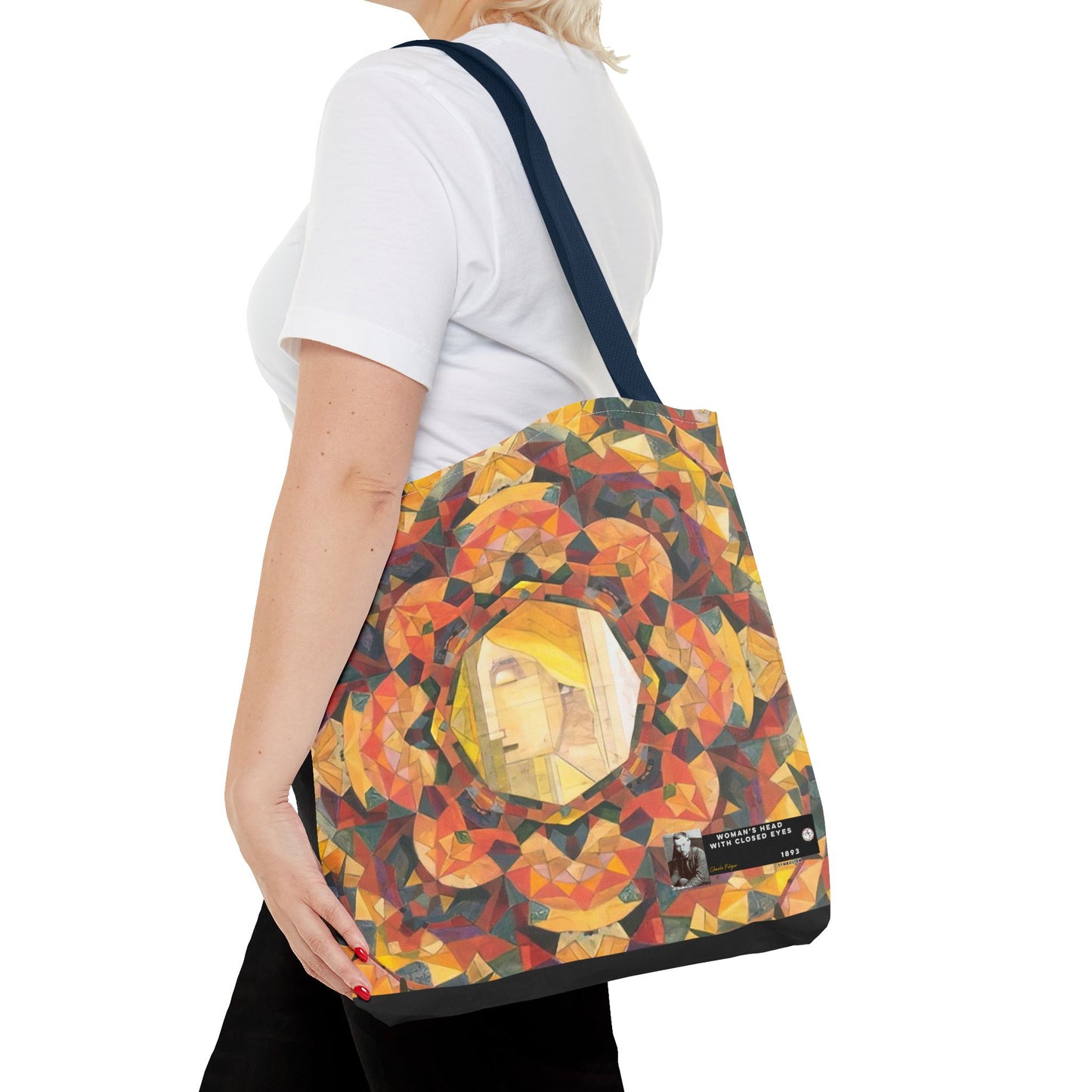 Filiger, Charles - Woman’s Head with Closed Eyes (1893) - Tote Bag