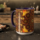 Lion Summer Mandala - Colorful Accent Mugs