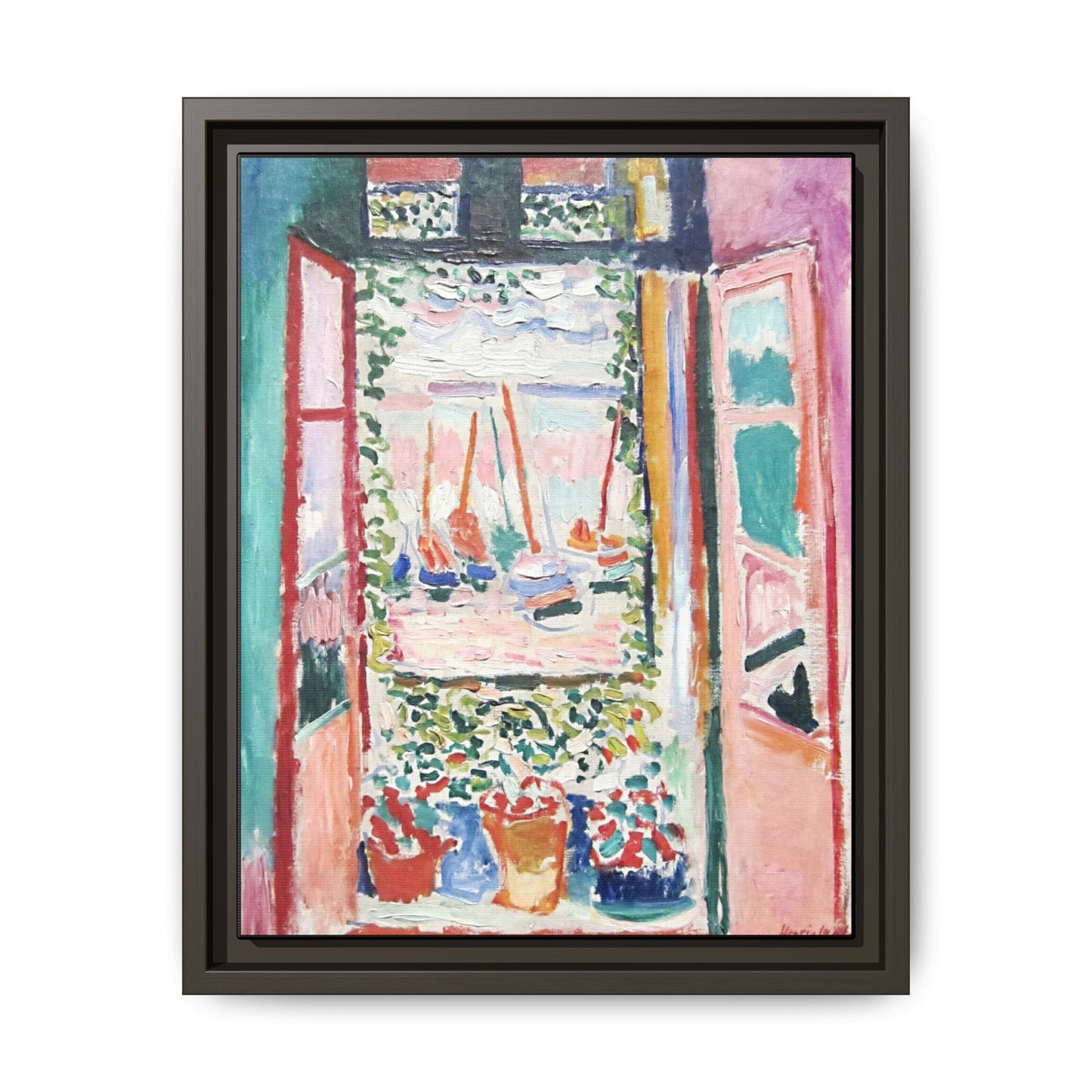 Matisse, Henri - Open Window, Collioure (1905) - Matte Canvas, Framed