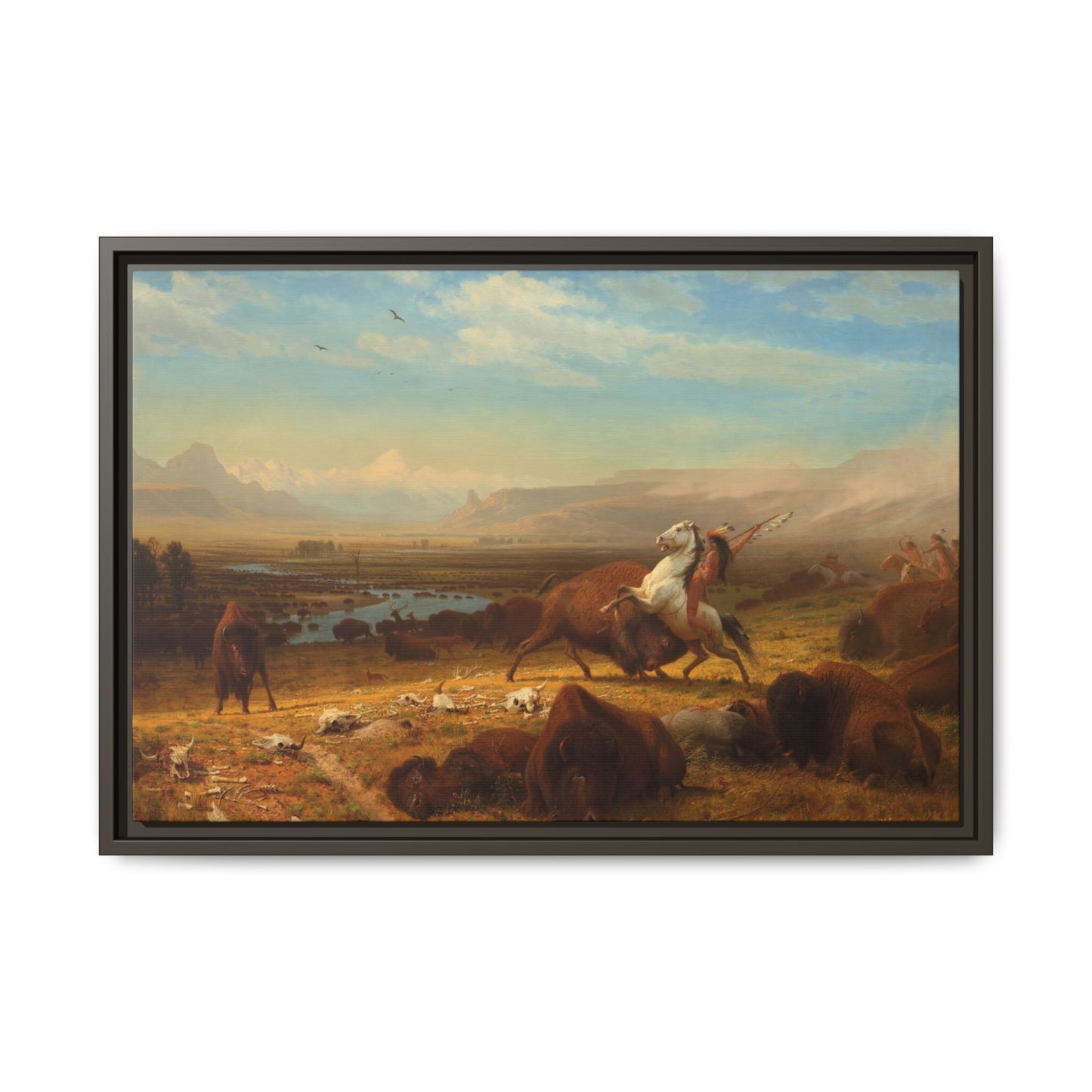 Bierstadt, Albert - The Last of the Buffalo  (1888) - Matte Canvas, Framed