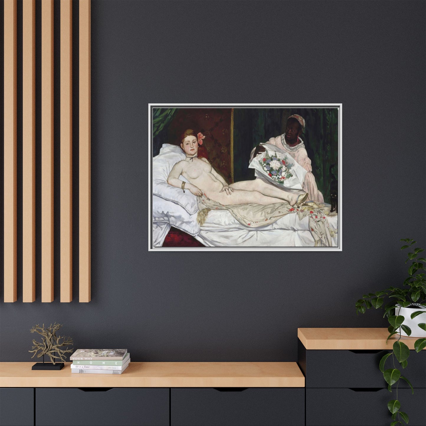 Manet, Édouard - Olympia (1870) - Matte Canvas, Framed