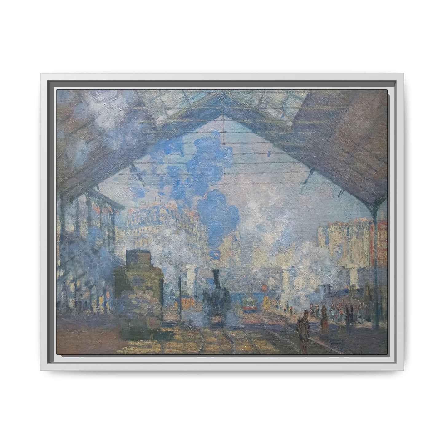 Monet, Claude - Le Gare Saint-Lazare (1877) - Matte Canvas, Framed