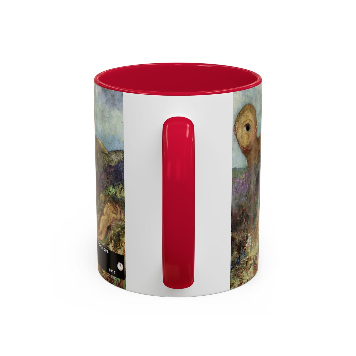 Redon, Odilon - The Cyclops (1914) - Colorful Accent Mugs