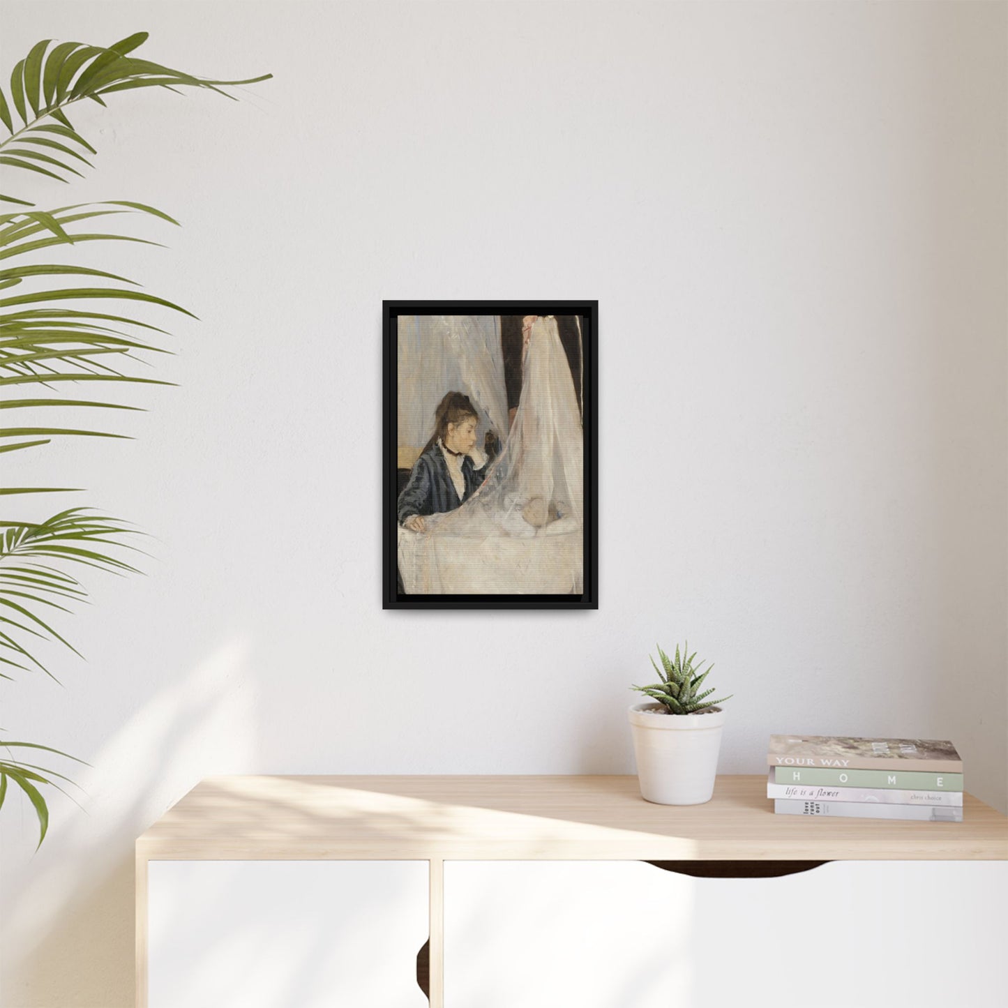 Morisot, Berthe - The Cradle (1872) - Matte Canvas, Framed