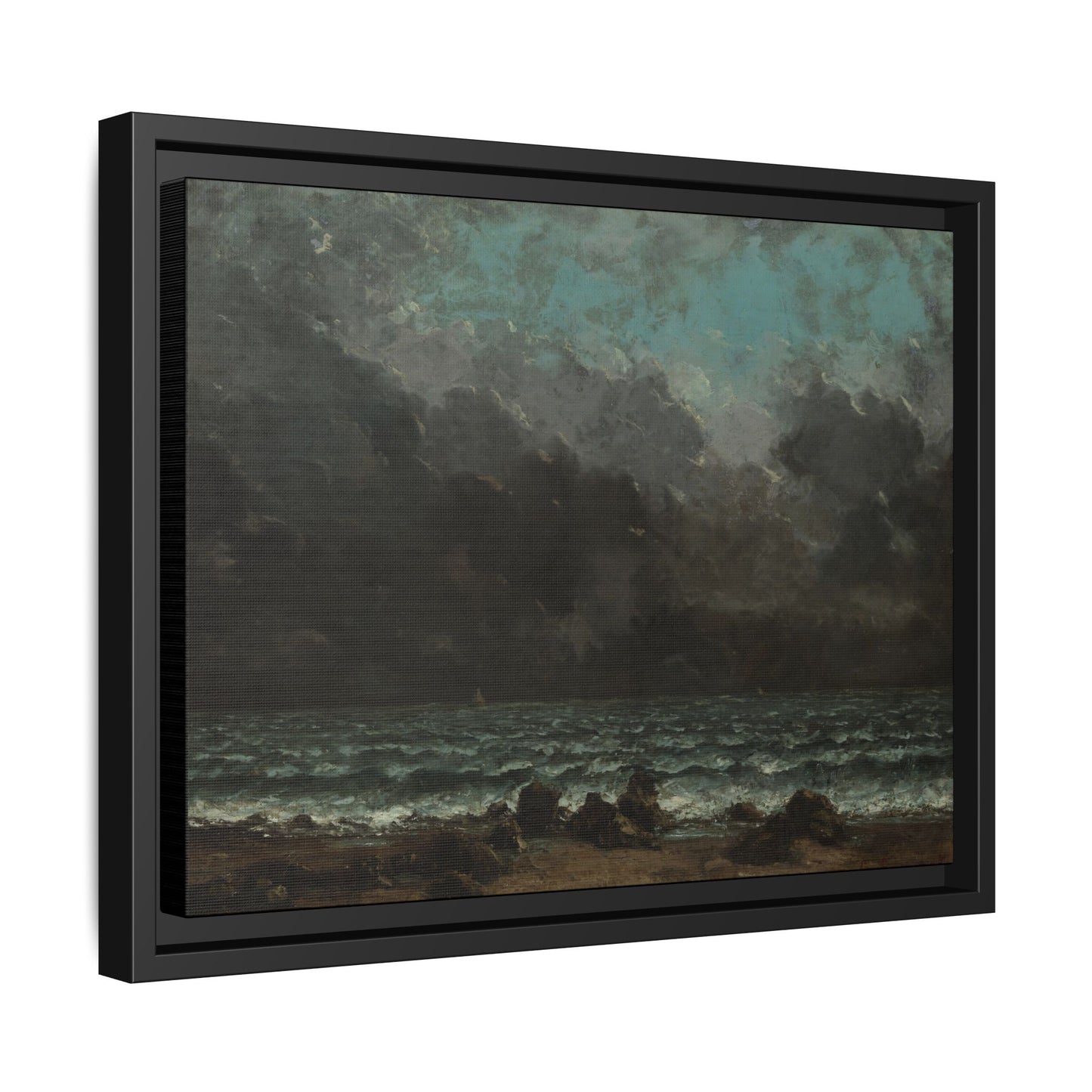 Courbet, Gustave - The Sea (1865) - Matte Canvas, Framed
