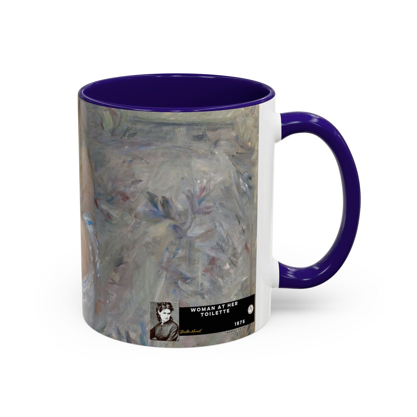 Morisot, Berthe - Woman at Her Toilette (1880) - Colorful Accent Mugs