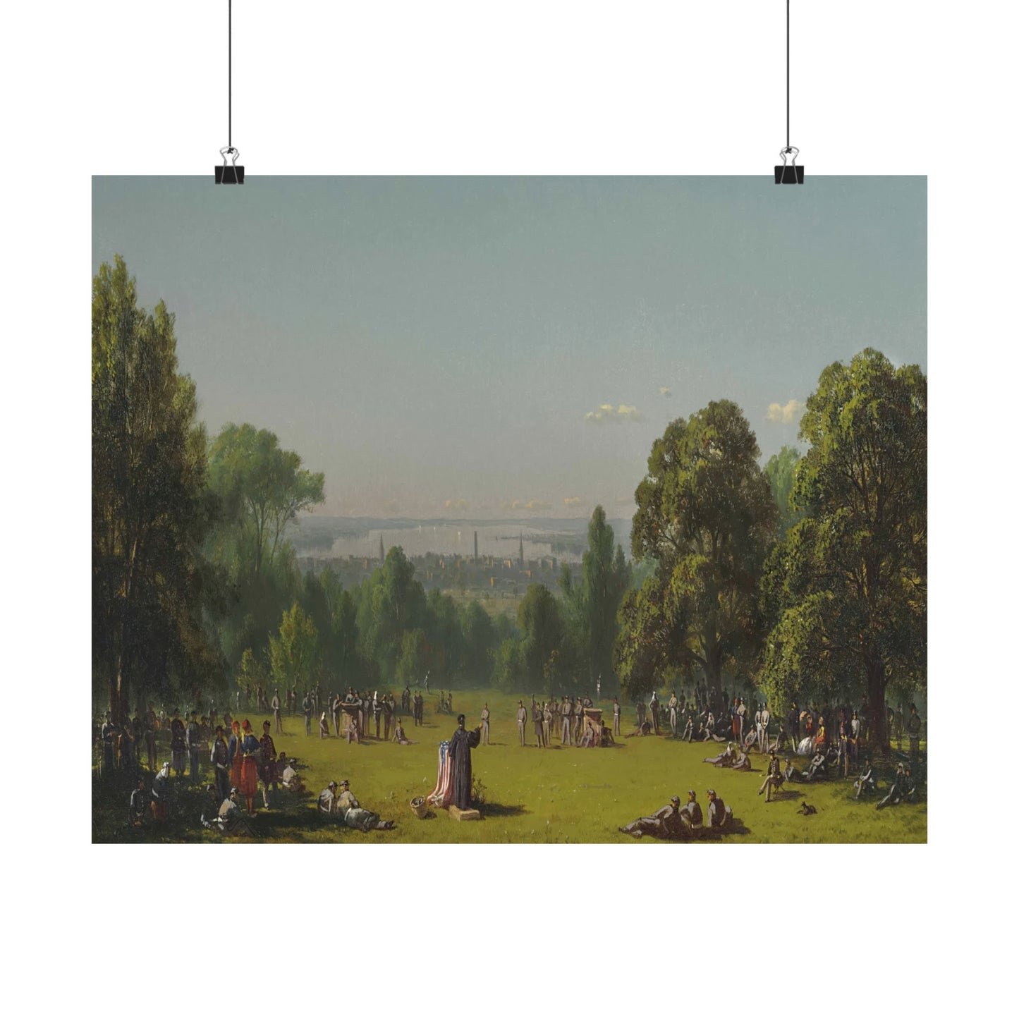 Gifford, Sanford Robinson - Sunday Morning in Camp  (1861) - Satin Posters