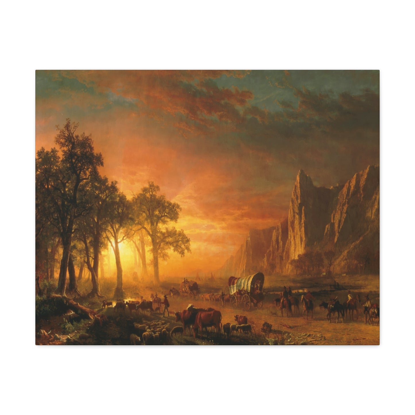 Bierstadt, Albert - Emigrants Crossing the Plains (1867) - Canvas Block, unframed