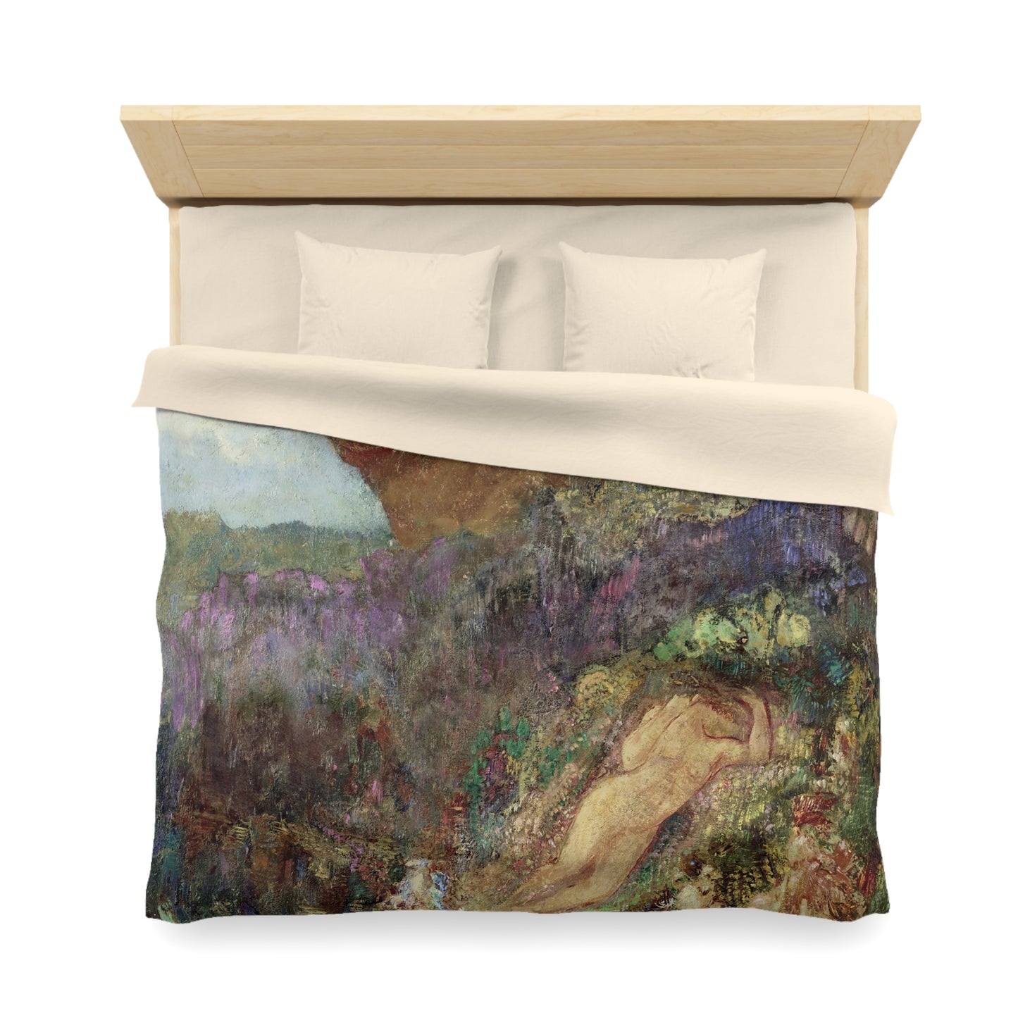 Redon, Odilon - The Cyclops (1914) - Microfiber Duvet Cover