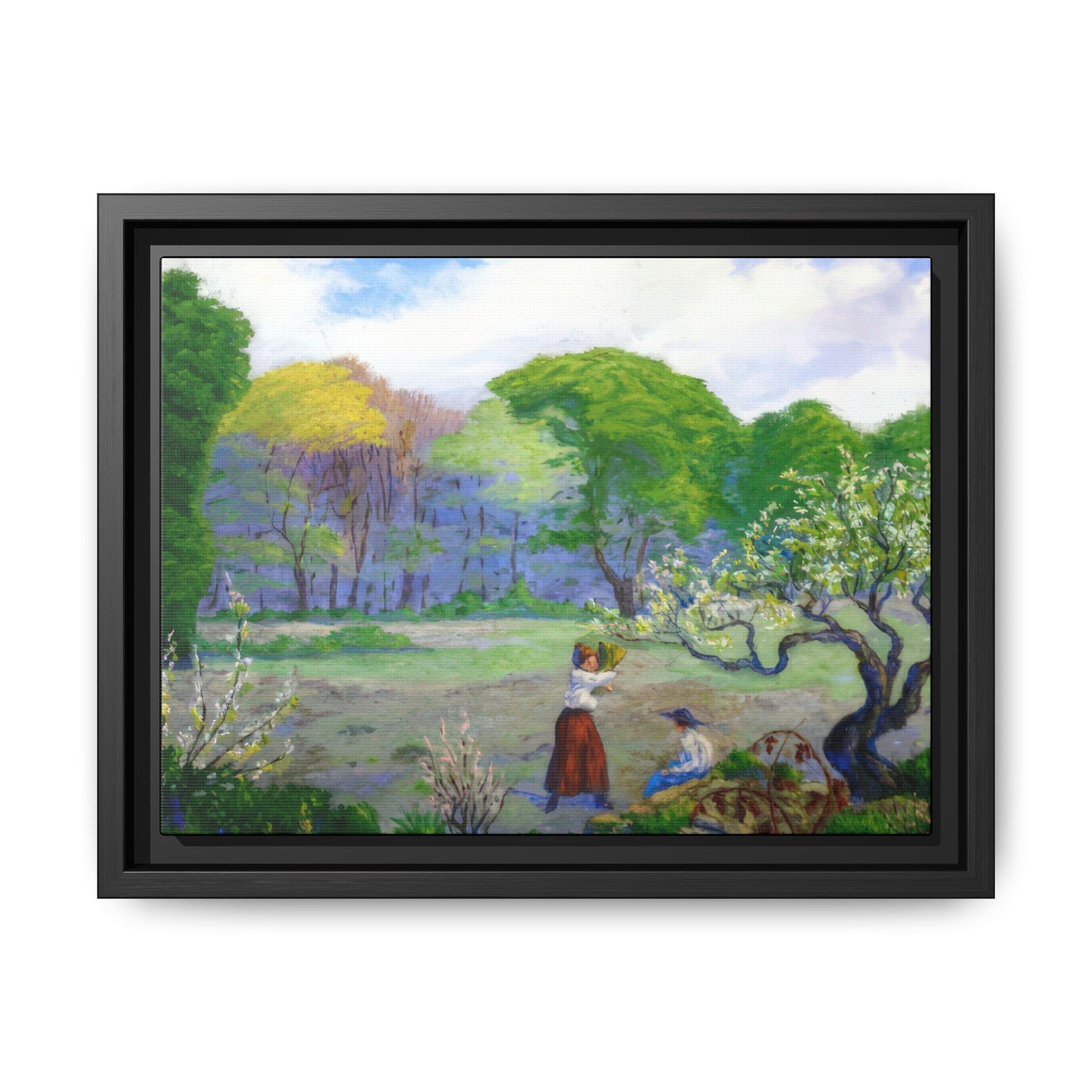 Ranson, Paul - Picking Flowers (1890) - Matte Canvas, Framed