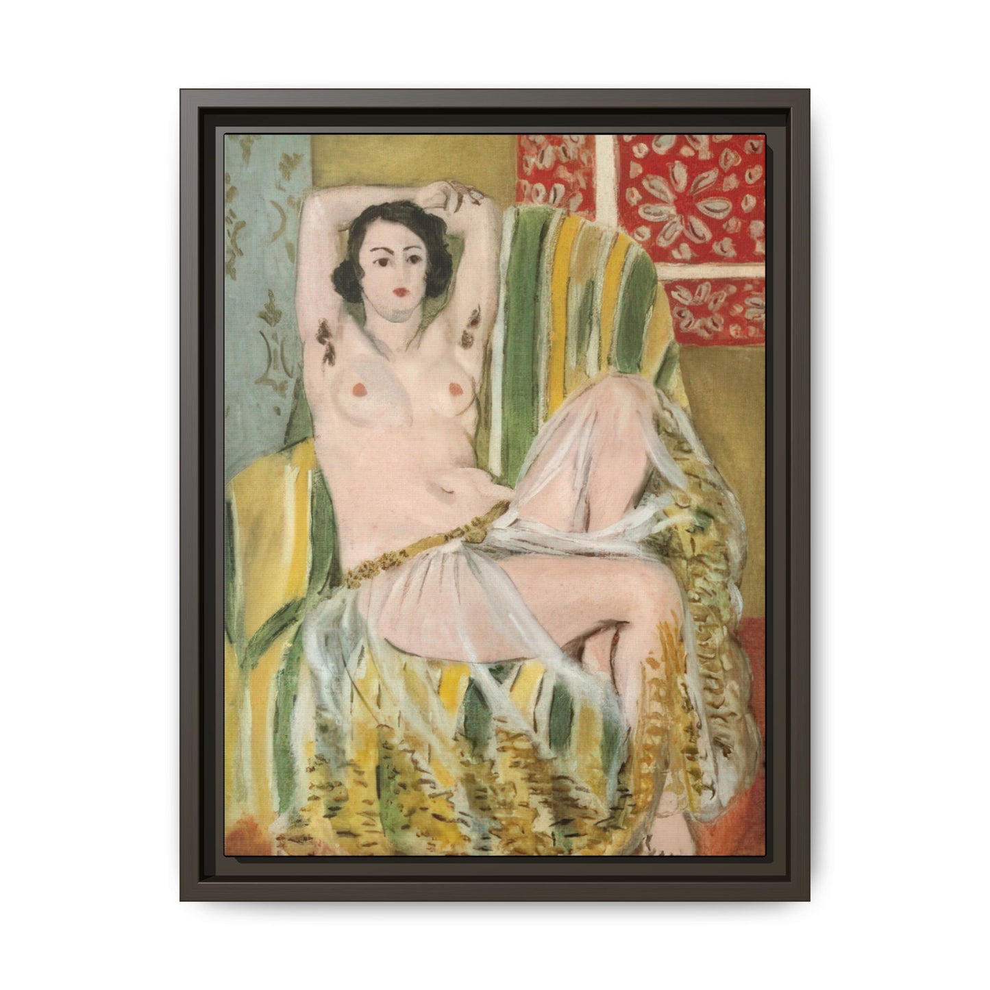 Matisse, Henri - Odalisque with Raised Arms (1923) - Matte Canvas, Framed
