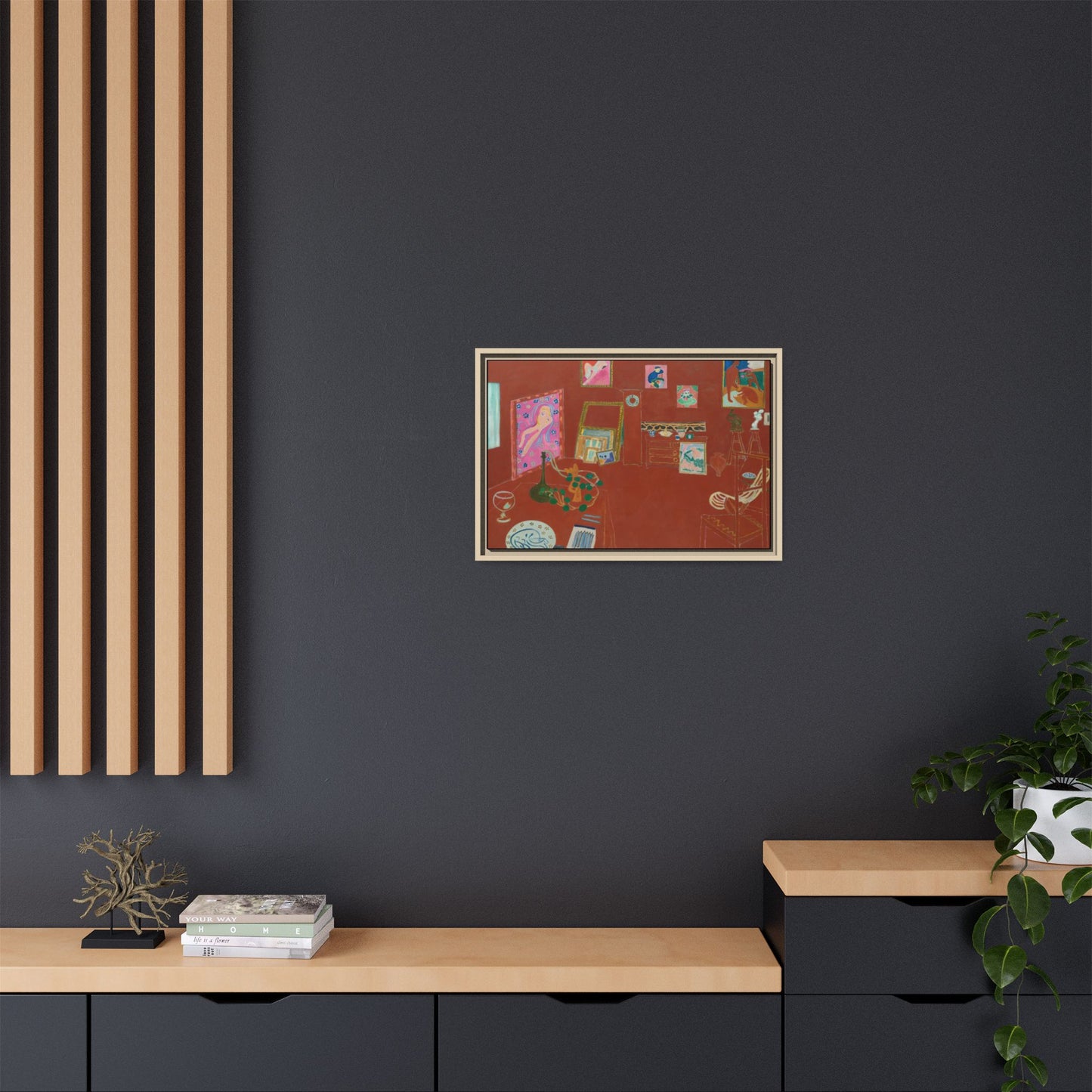Matisse, Henri - The Red Studio (1911) - Matte Canvas, Framed