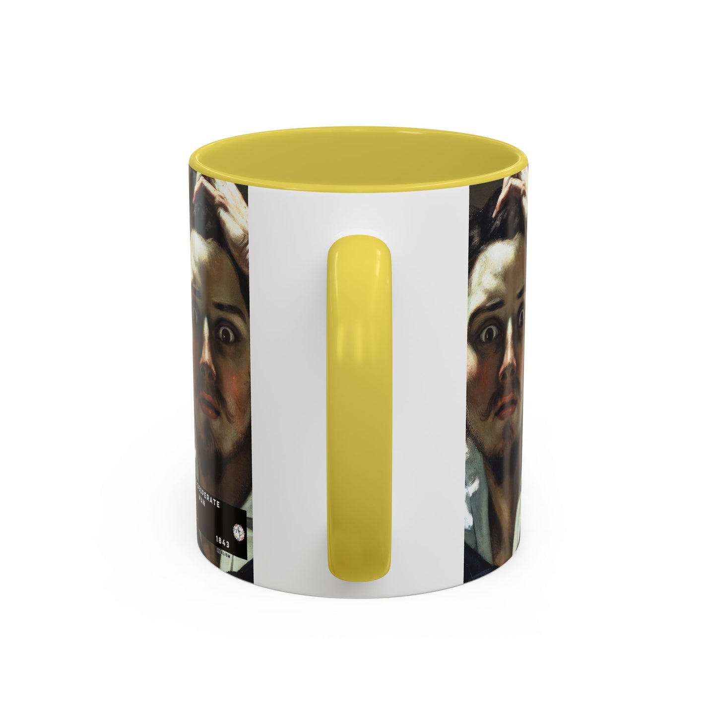 Courbet, Gustave - The Desperate Man (1843) - Colorful Accent Mugs