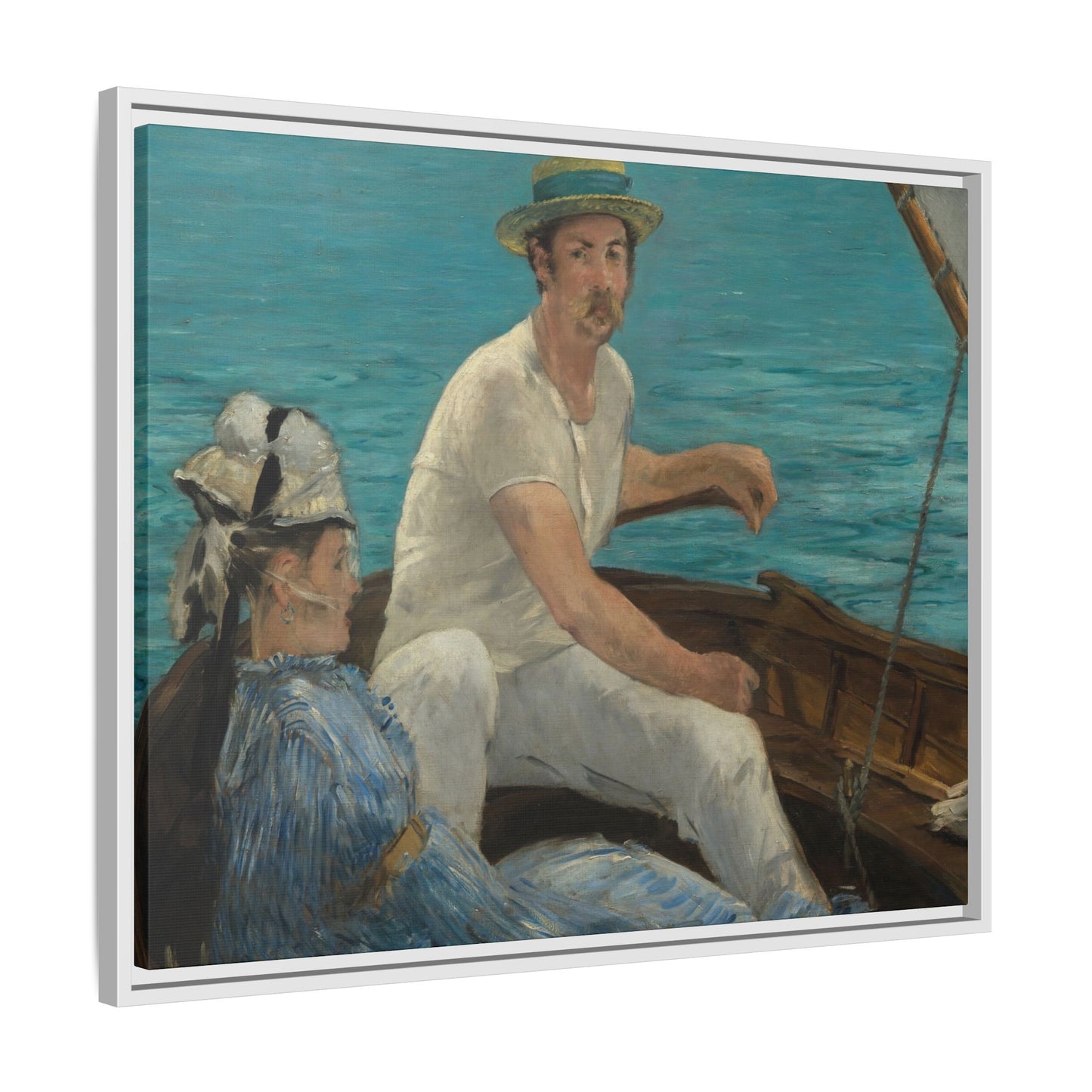 Manet, Édouard - Boating (1874) - Matte Canvas, Framed