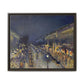 Pissarro, Camille - The Boulevard Montmartre At Night (1897) - Matte Canvas, Framed