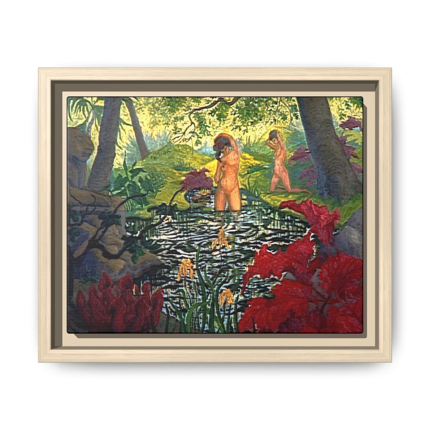 Ranson, Paul - The Lotus Bather (1906) - Matte Canvas, Framed