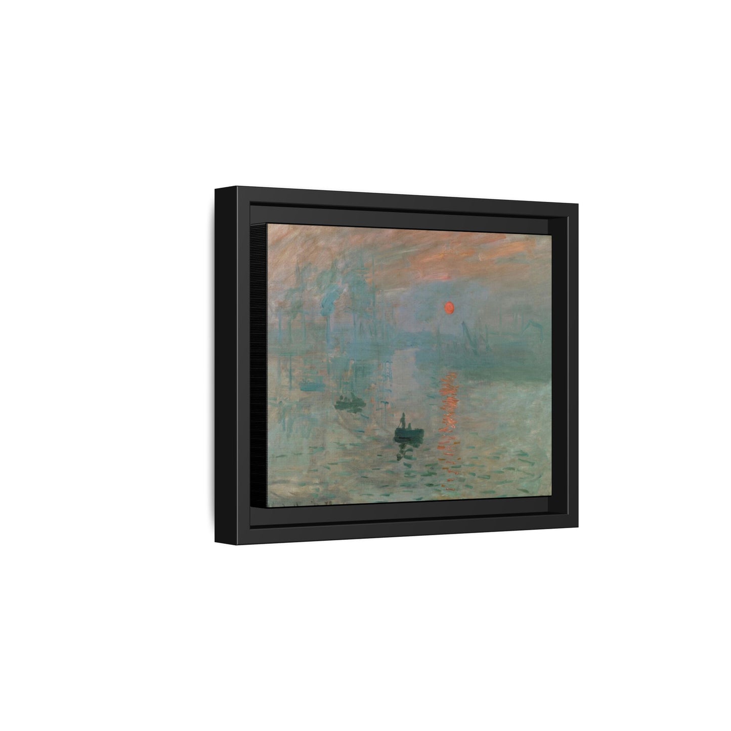 Monet, Claude - Impression, Sunrise (1872) - Matte Canvas, Framed