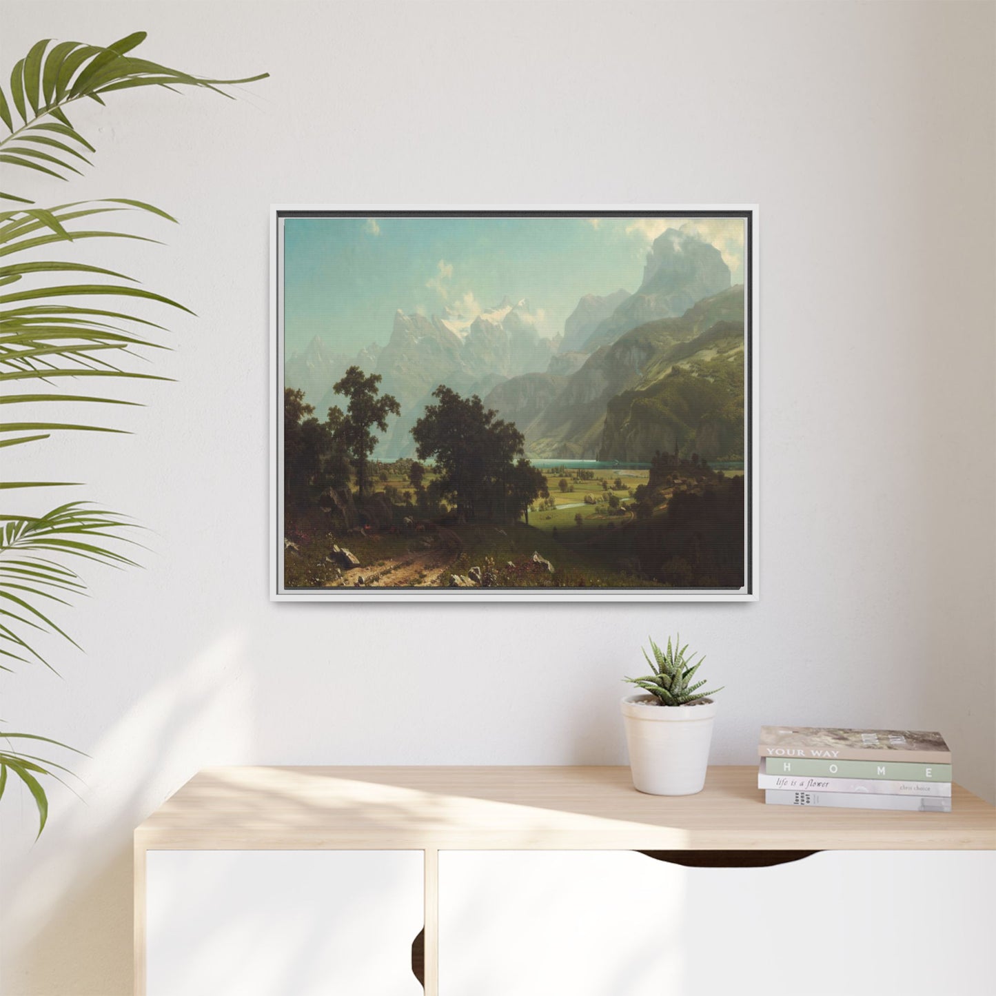 Bierstadt, Albert - Lake Lucerne (1858) - Matte Canvas, Framed