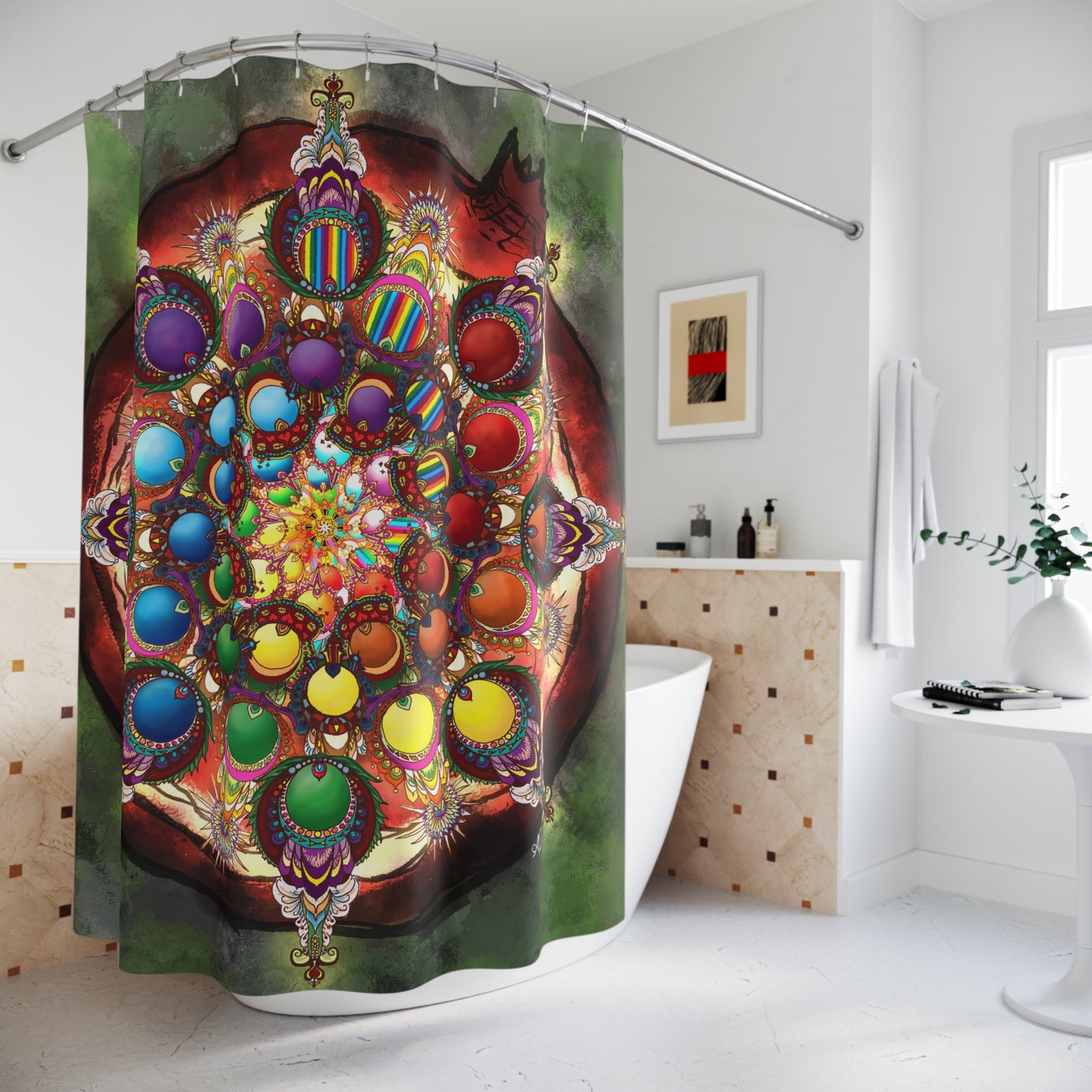 Seeds of Pride Mandala - Shower Curtains