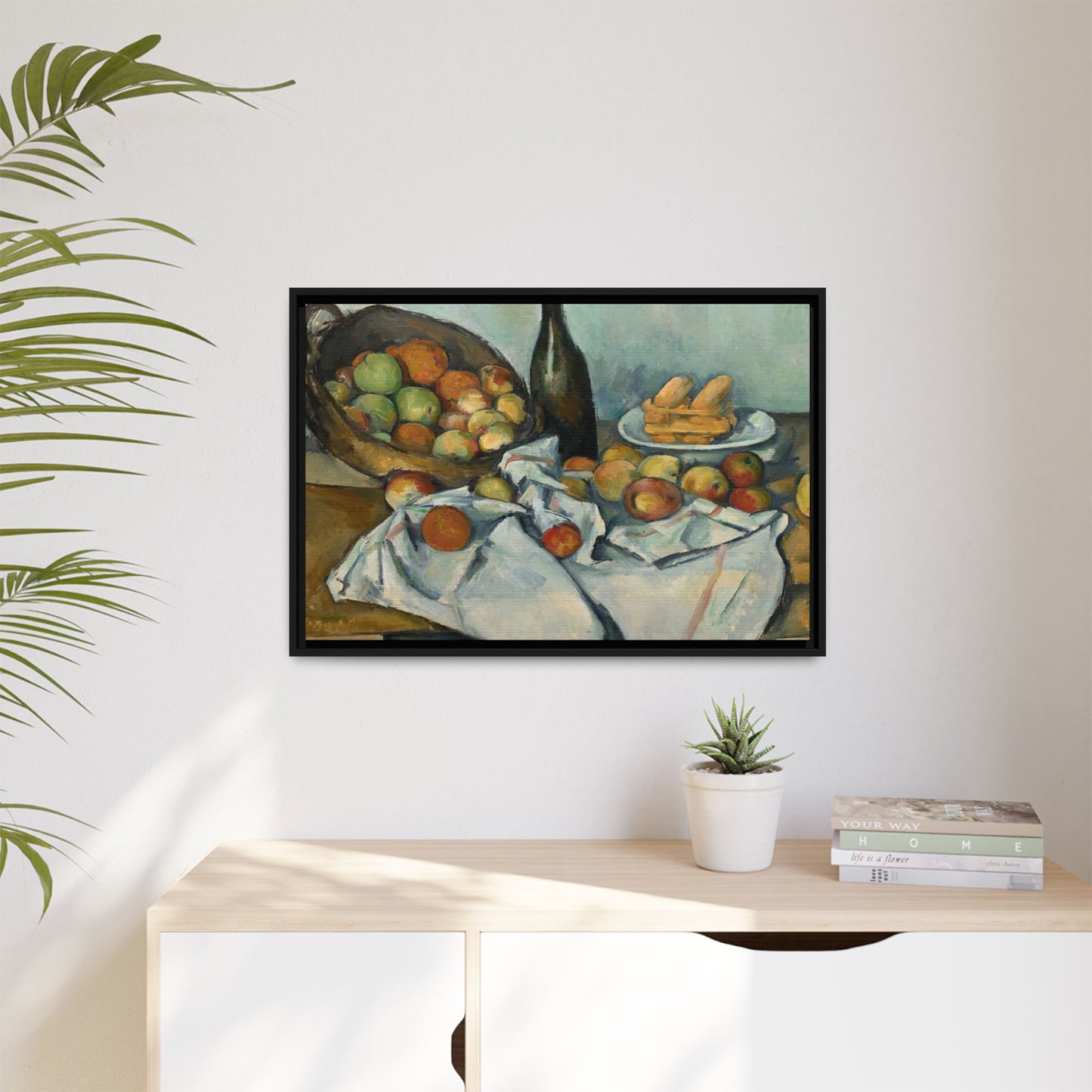 Cézanne, Paul - Basket of Apples (1893) - Matte Canvas, Framed