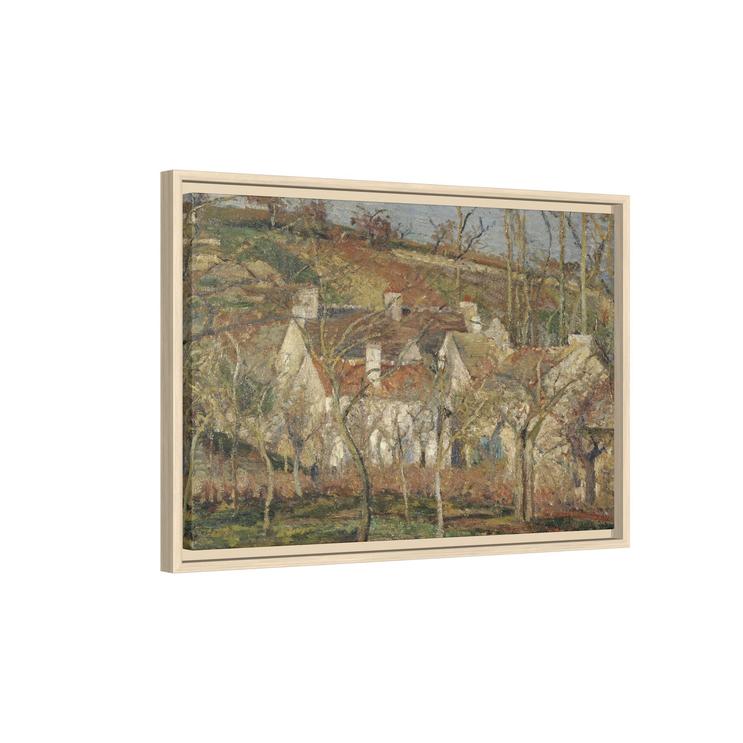 Pissarro, Camille - Red Roofs, Corner of a Village in Winter (1877) - Matte Canvas, Framed