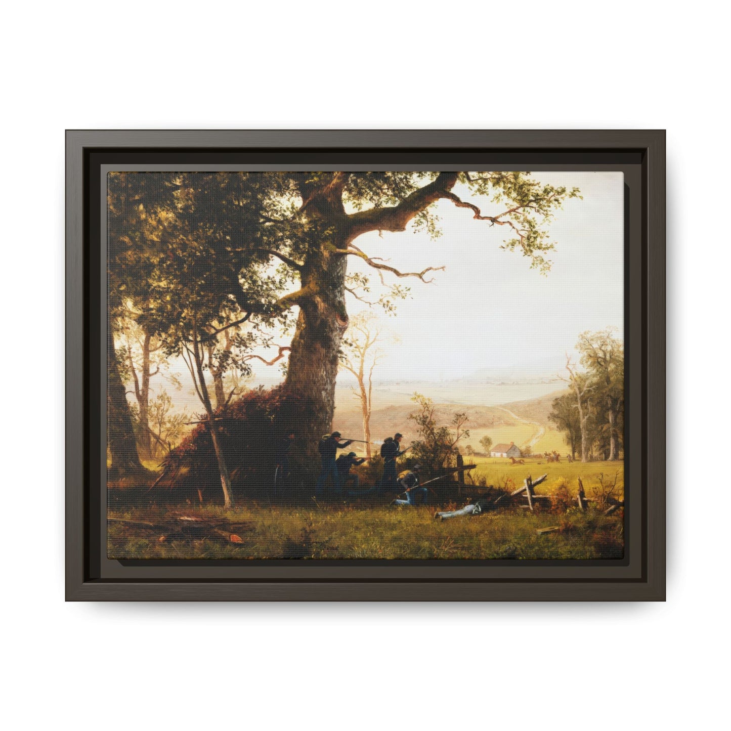 Bierstadt, Albert -  Guerrilla Warfare (1861) - Matte Canvas, Framed