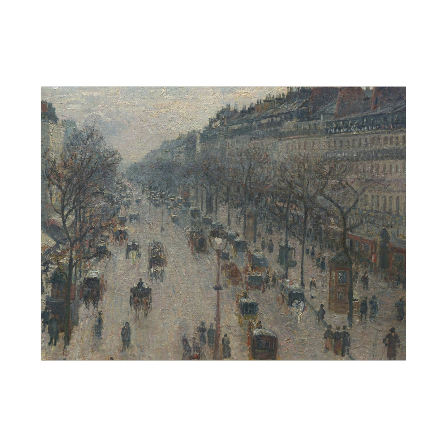 Pissarro, Camille - Boulevard Montmartre, Winter Morning (1897) - Canvas Block, unframed