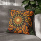 Monarch Butterfly Mandala - Faux Suede Square Pillowcase