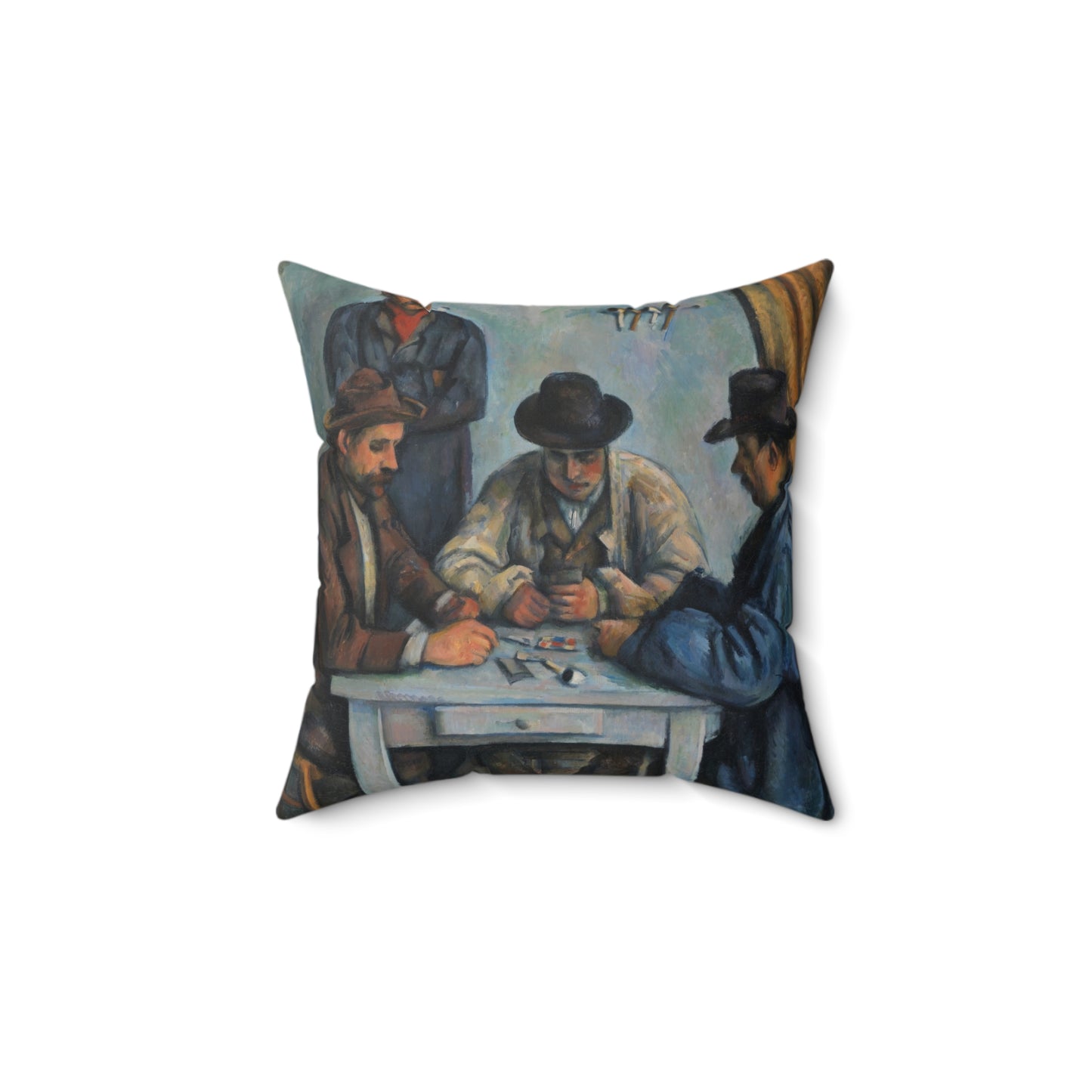 Cézanne, Paul - The Card Players (1892) - Suede Square Pillow