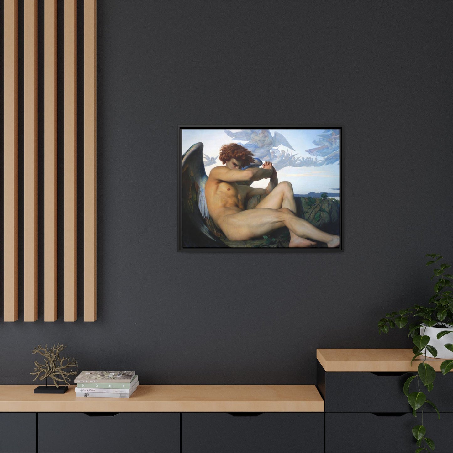 Cabanel, Alexandre - The Fallen Angel (1847) - Matte Canvas, Framed