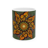Monarch Butterfly Mandala - Ceramic Mug